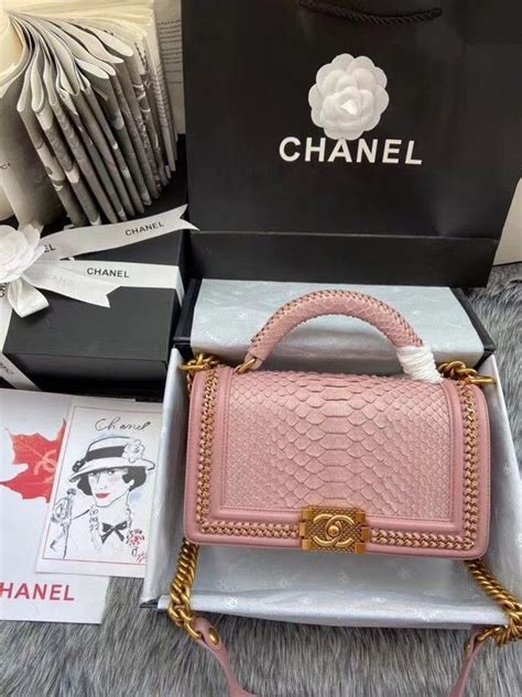 chanel le boy pink python|Chanel handbags boys.